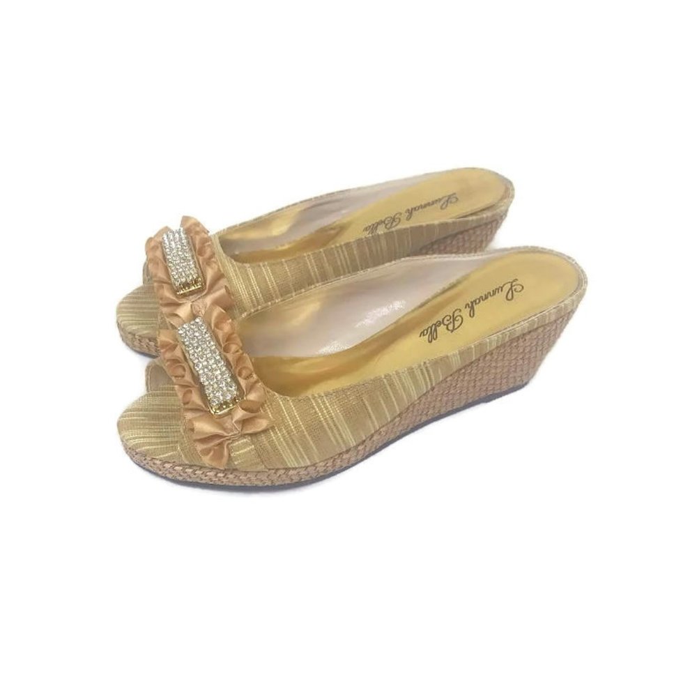 Lunnah Bella Taupe Bling Mini Wedges